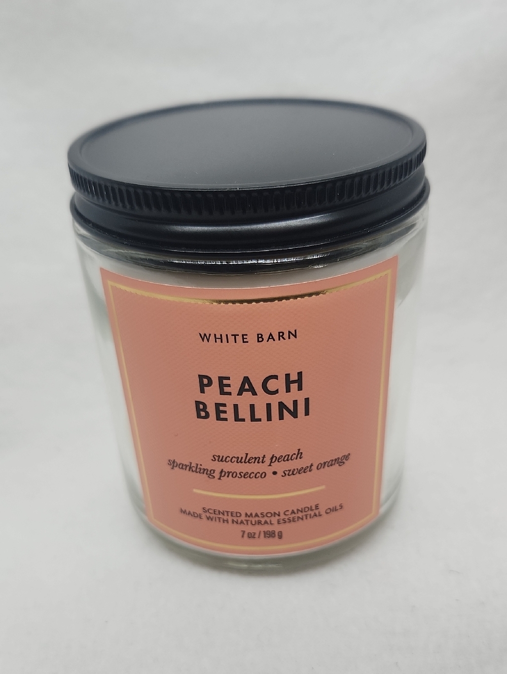White Barn Body & Works Single Wick Scented Candle in Peach Bellini